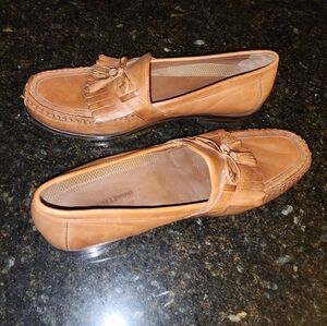 JOHNSTON & MURPHY 20 3370 Argon II Brown Kiltie Tassle Loafers Shoes 13M